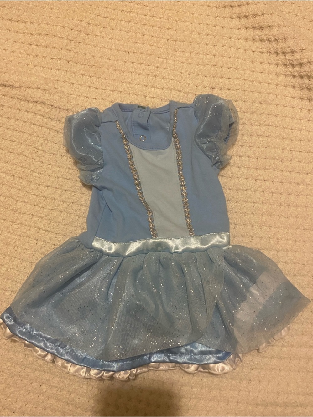 Disney Cinderella Light Blue Sparkle Princess Dress Costume